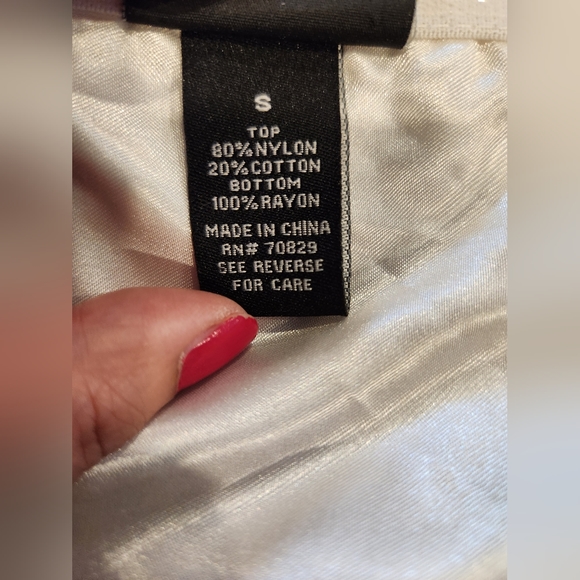 White Bustier/Corset Top with Floral Rose Print Skirt Maxi Dress - Picture 7 of 7